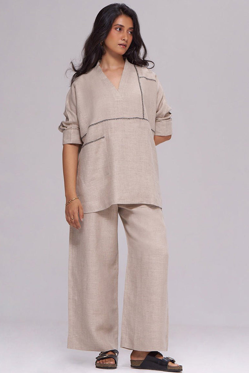Undyed Natural Linen Co-ord Set
