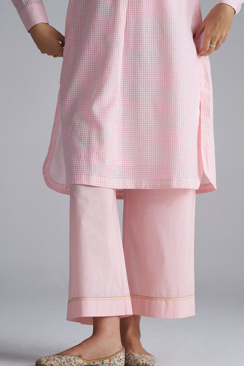 Rose Pink Mini-Check Woven Co-ord Set