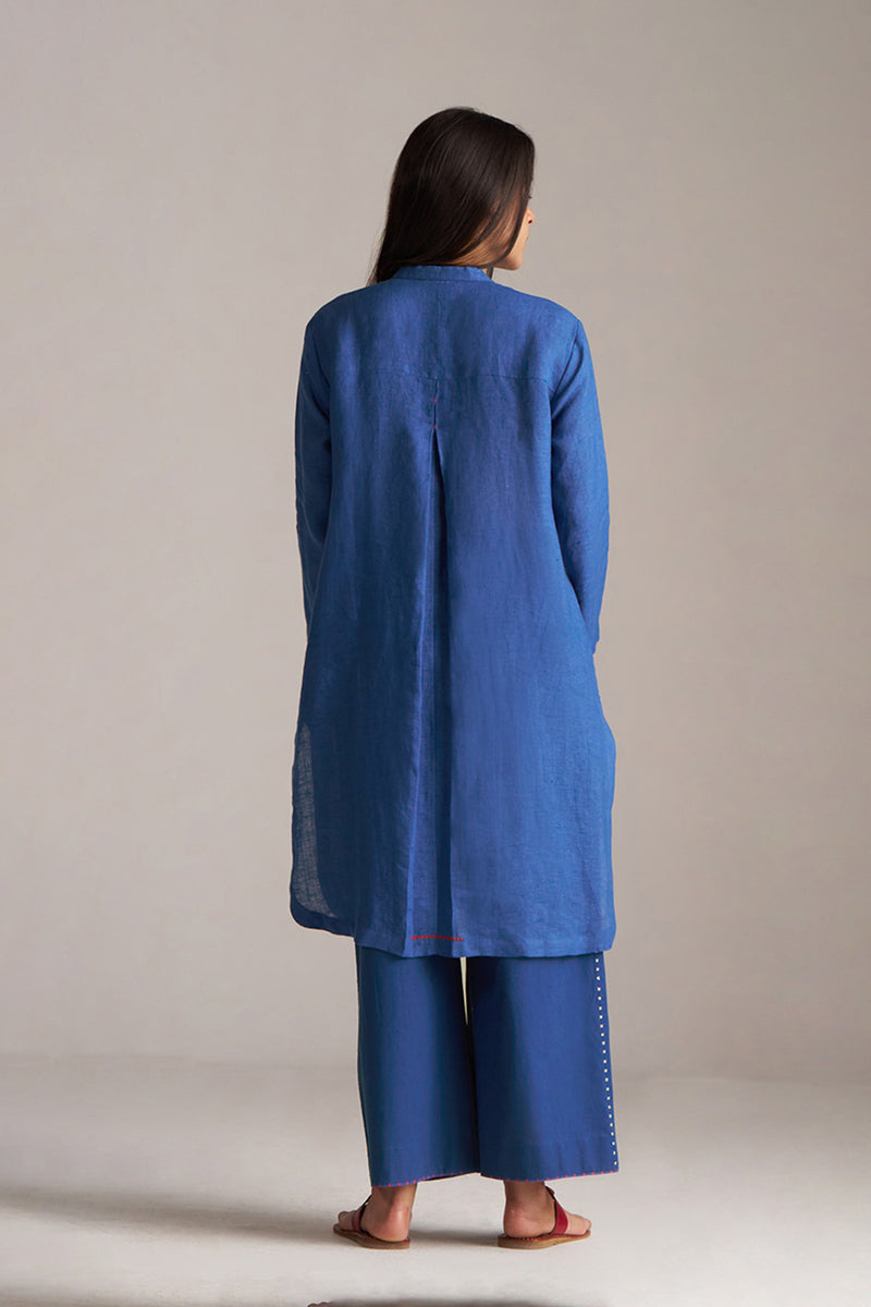 Galaxy Blue Linen Co-ord Set