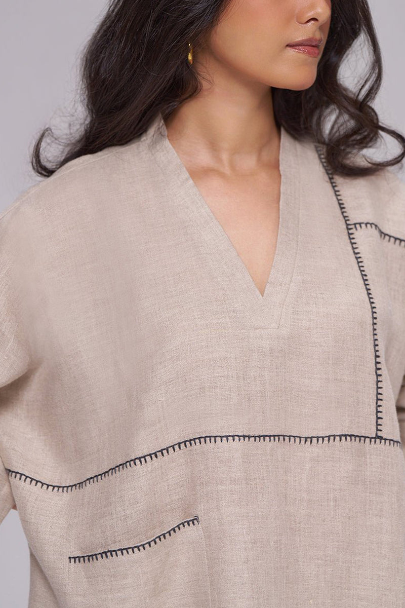 Undyed Natural Linen Co-ord Set