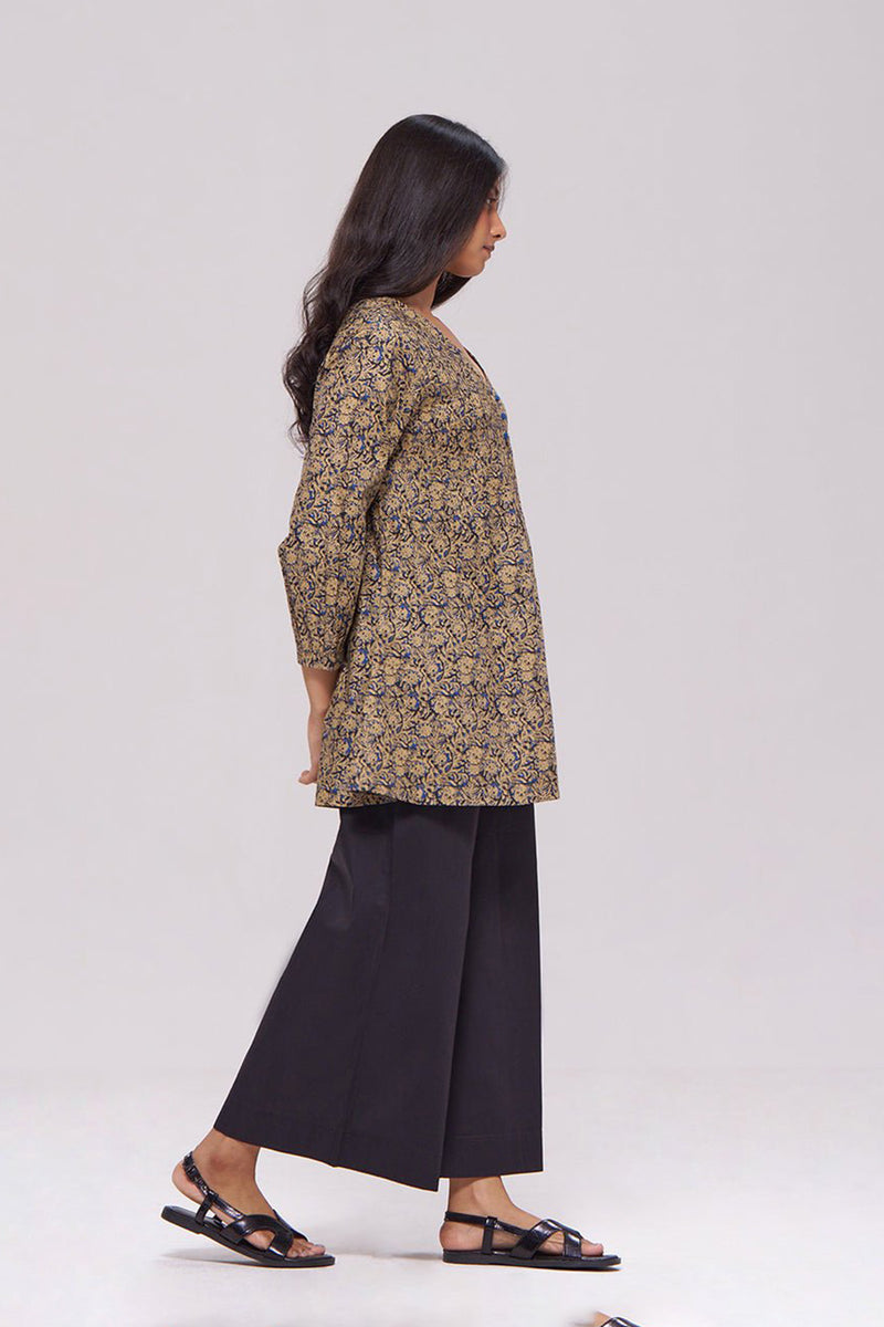 Black and Blue Cotton Top