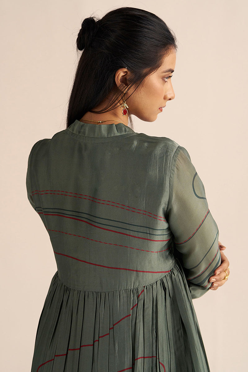 Cilantro Green Silk Co-ord Set