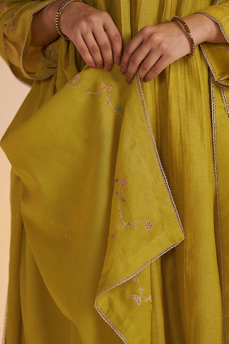 Lemon Curry Festive Kurta Set