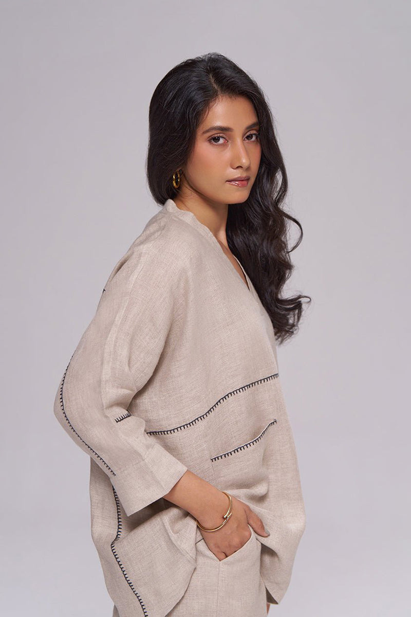 Undyed Natural Linen Co-ord Set