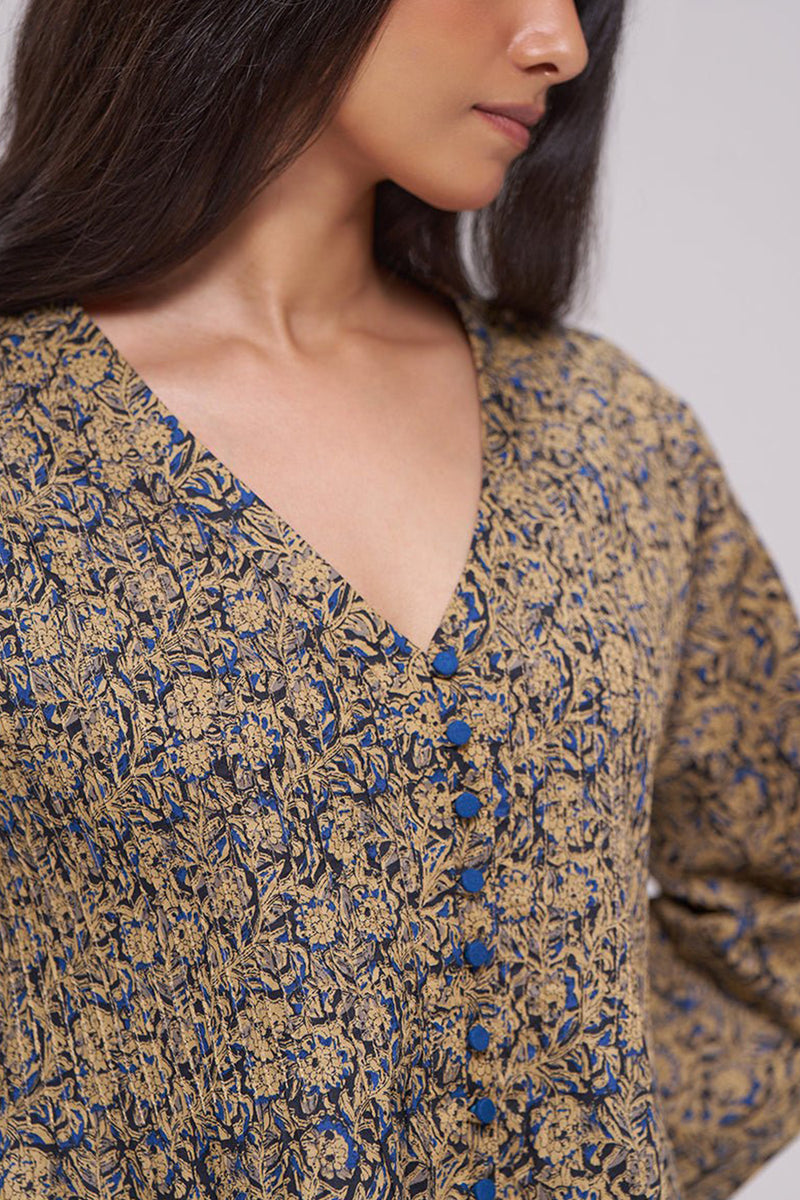 Black and Blue Cotton Co-ord Set