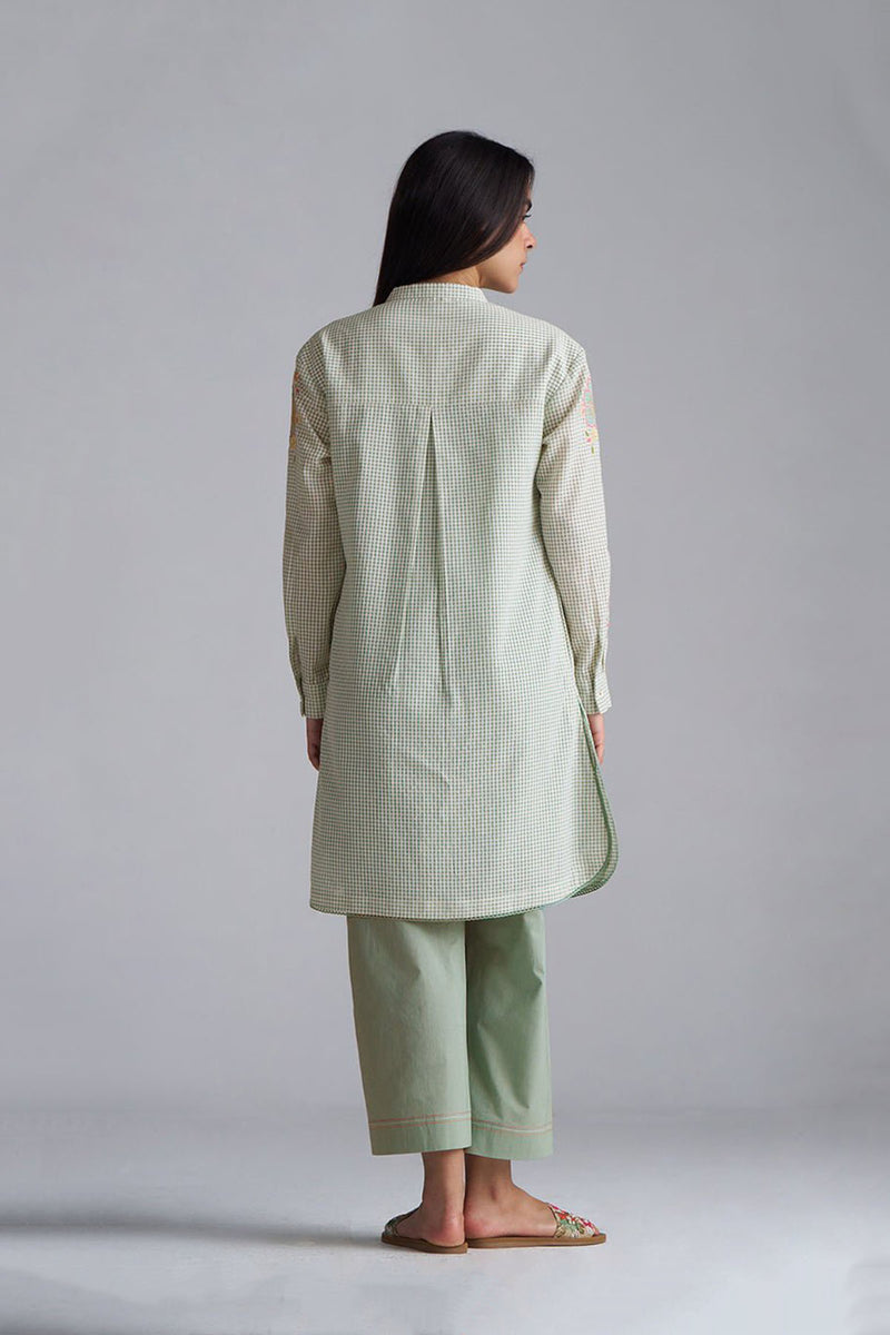 Granite Green Mini-Check Woven Co-ord Set