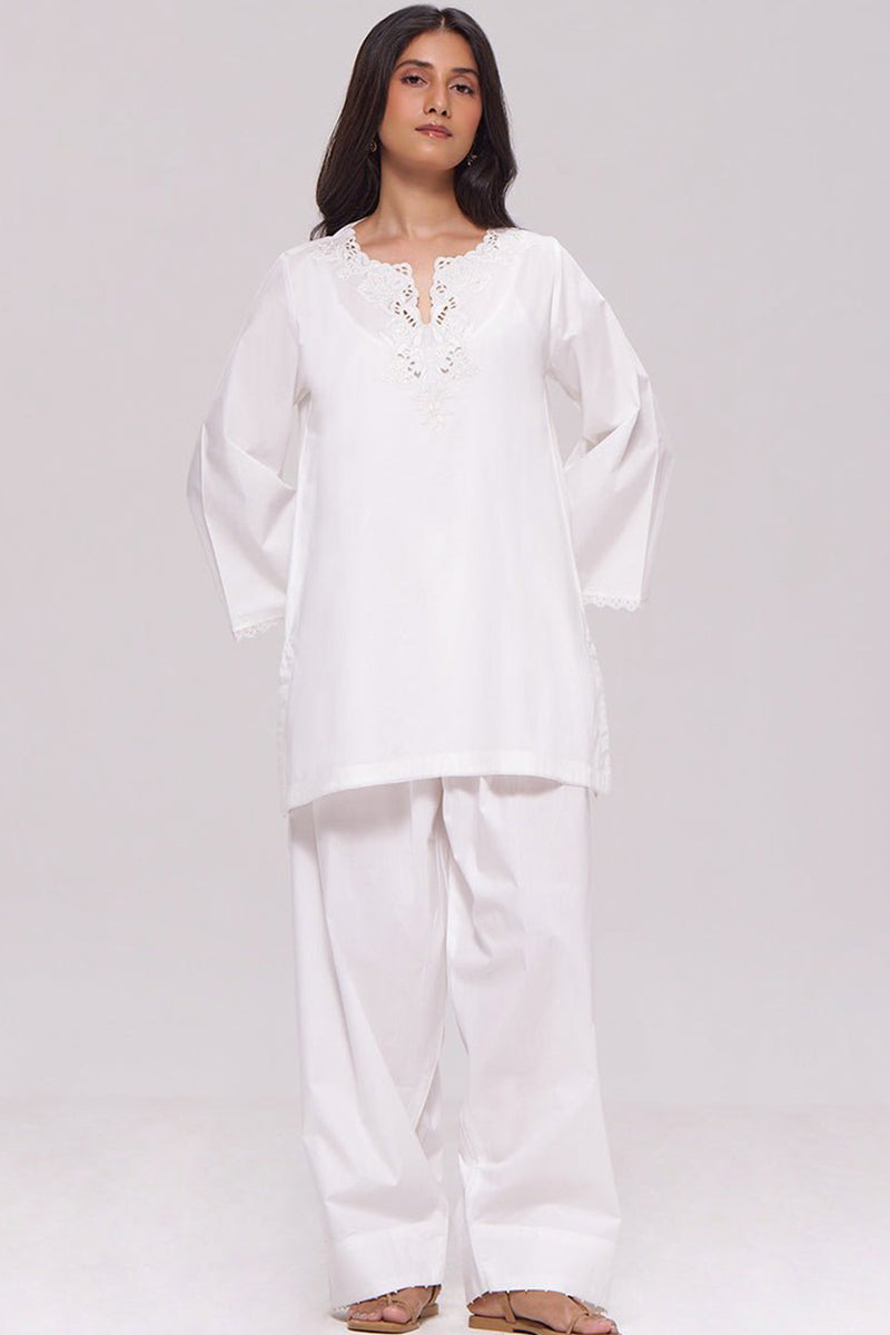 White Cotton Co-ord Set