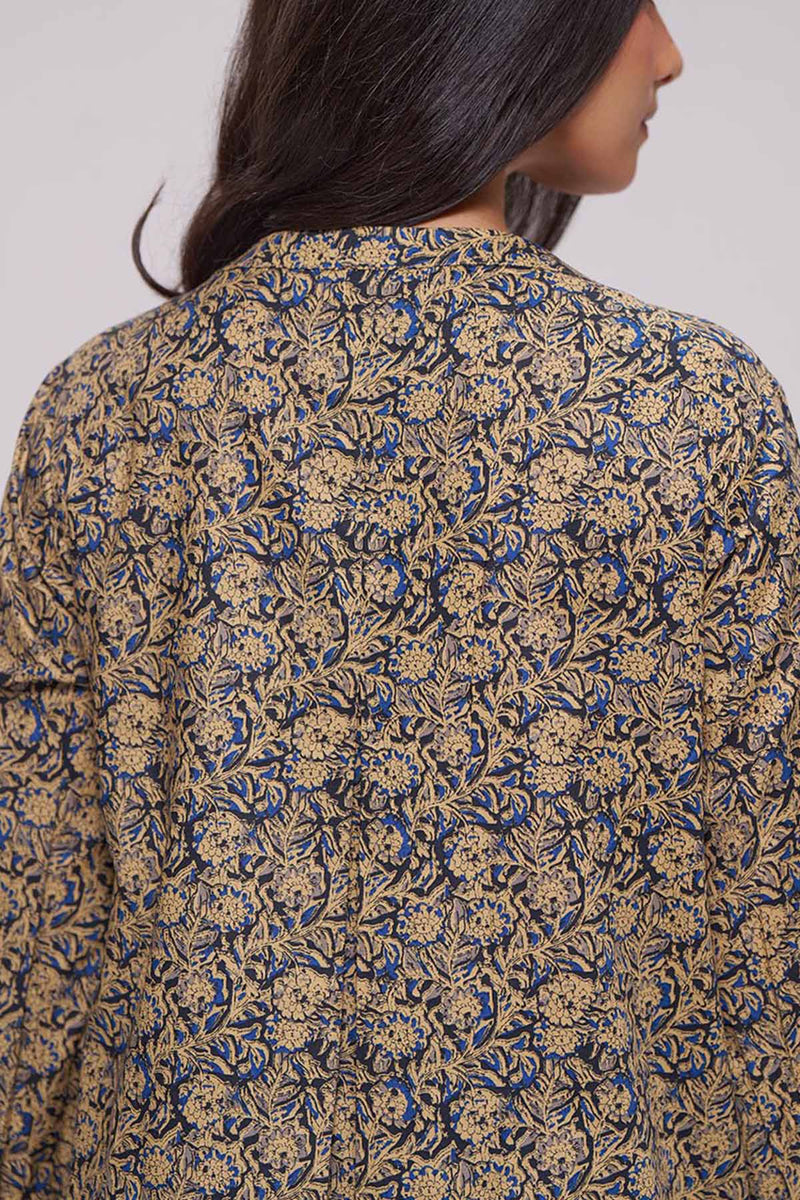 Black and Blue Cotton Top