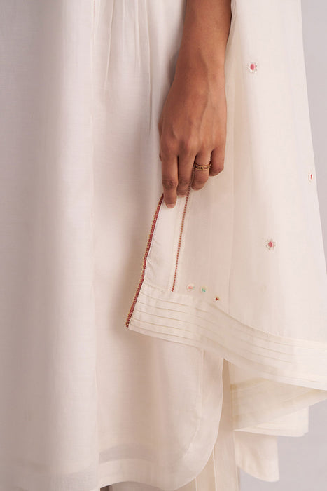 Ivory Embroidered Kurta Set