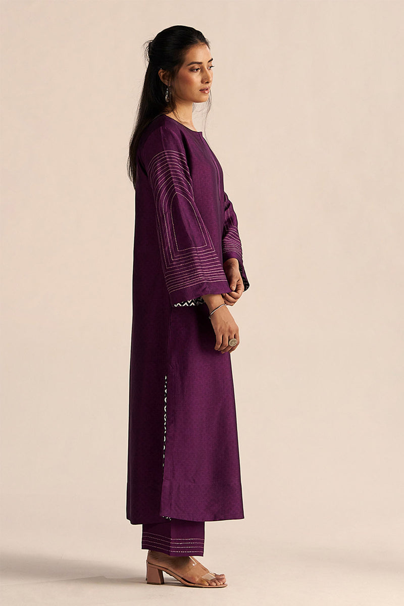 Plum Silk Co-ord Set