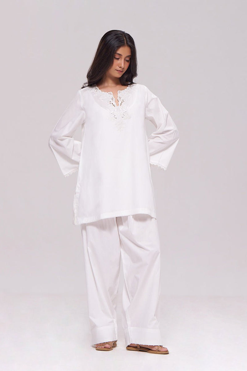 White Cotton Co-ord Set