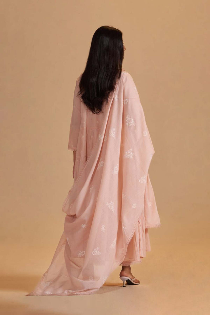Evening Sand Mul-Mul Anarkali Kurta Set