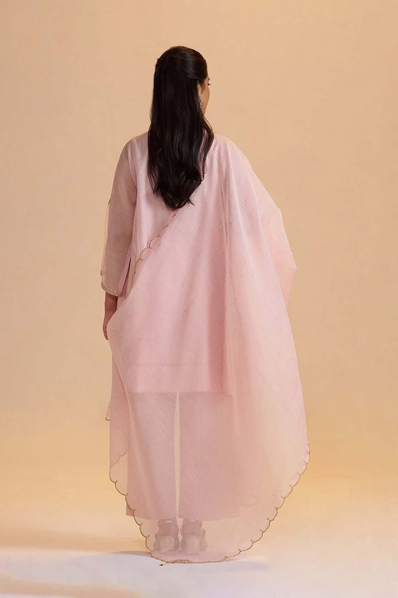 Rose Quartz Silk Festive Kurta Set