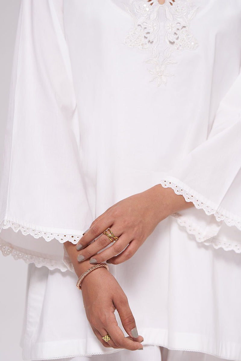 White Cotton Co-ord Set