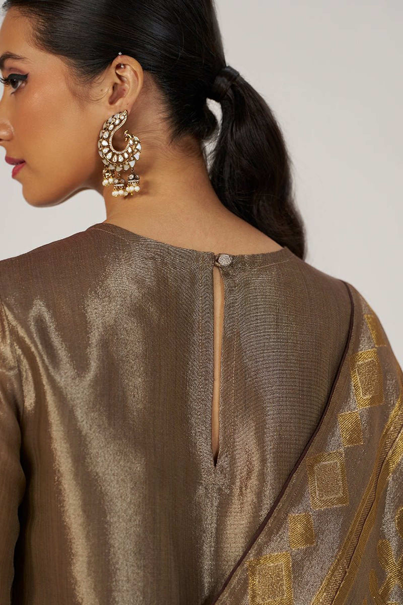 Glittered Chocolate Fudge Kurta Set