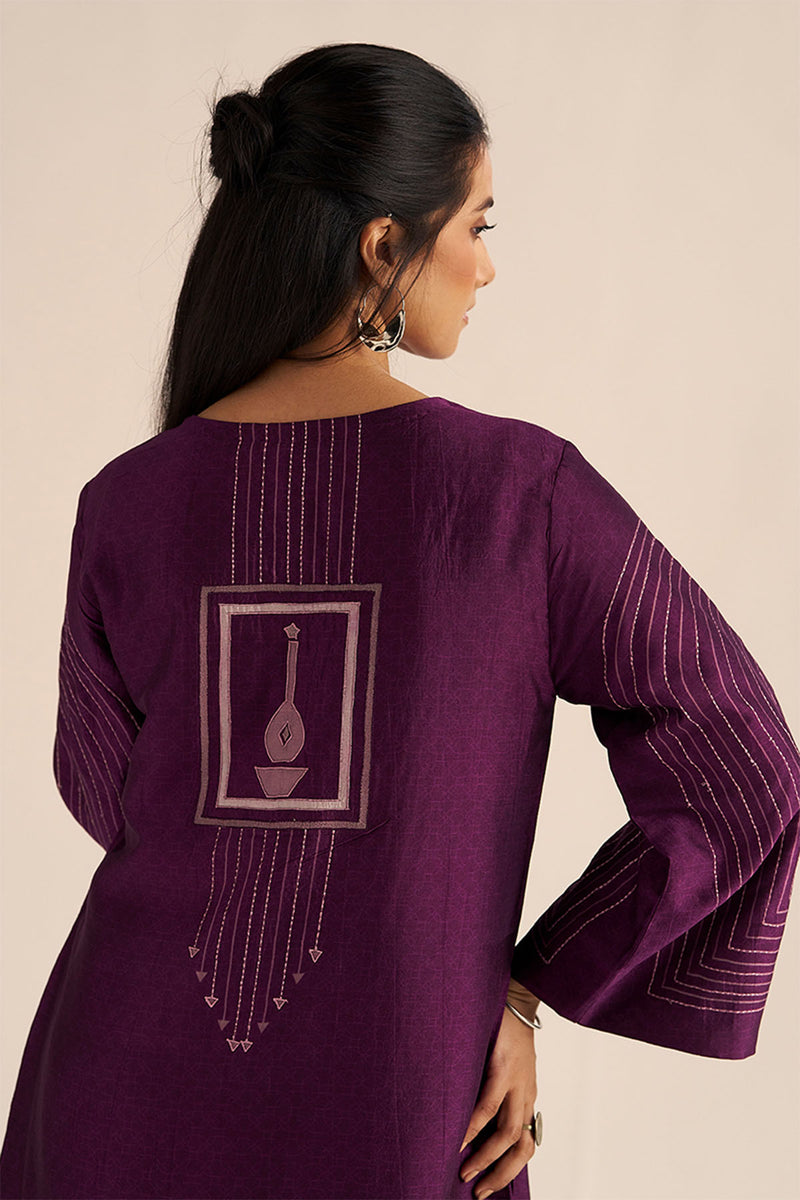 Plum Silk Co-ord Set