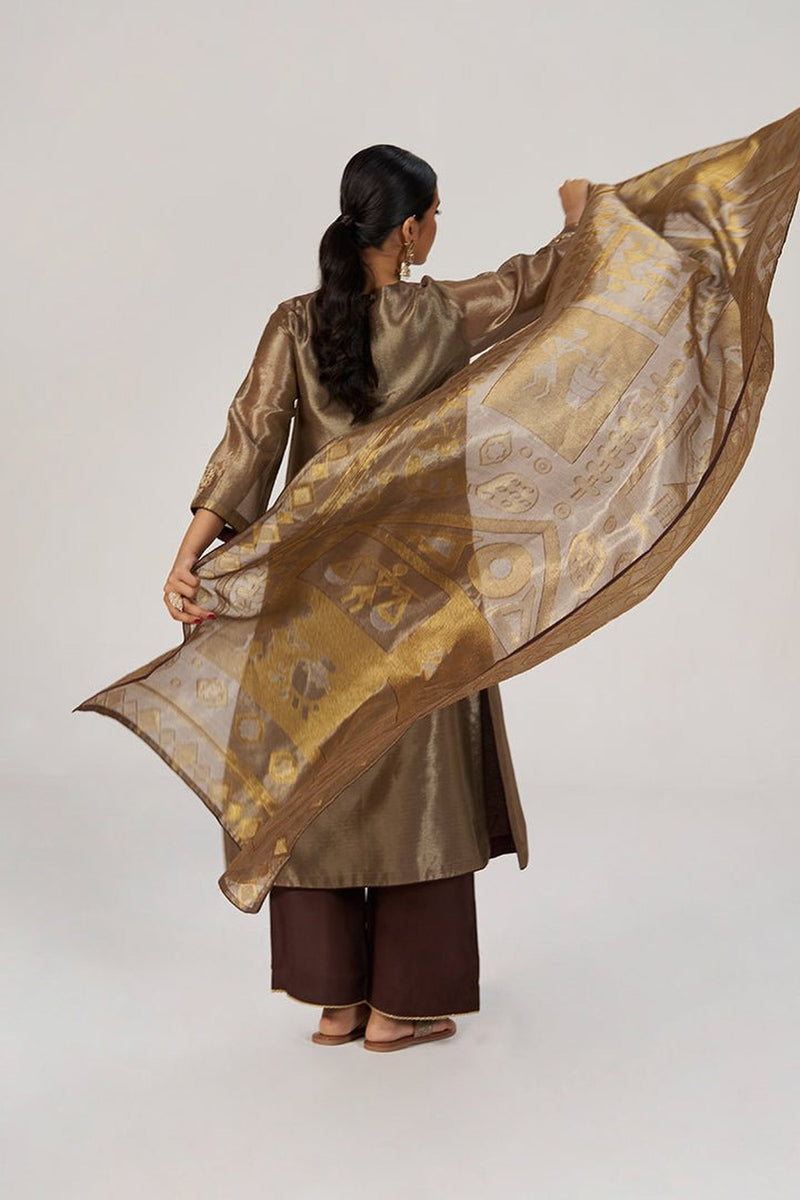 Glittered Chocolate Fudge Kurta Set