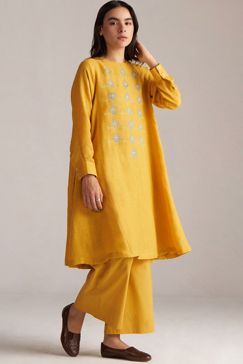 Yolk Yellow Linen Co-ord Set