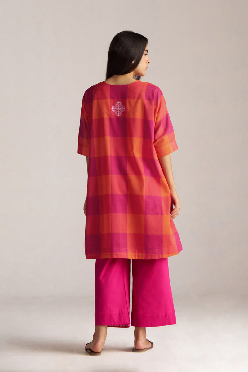 Tomato and Fuchsia Mul-Mul Co-ord Set