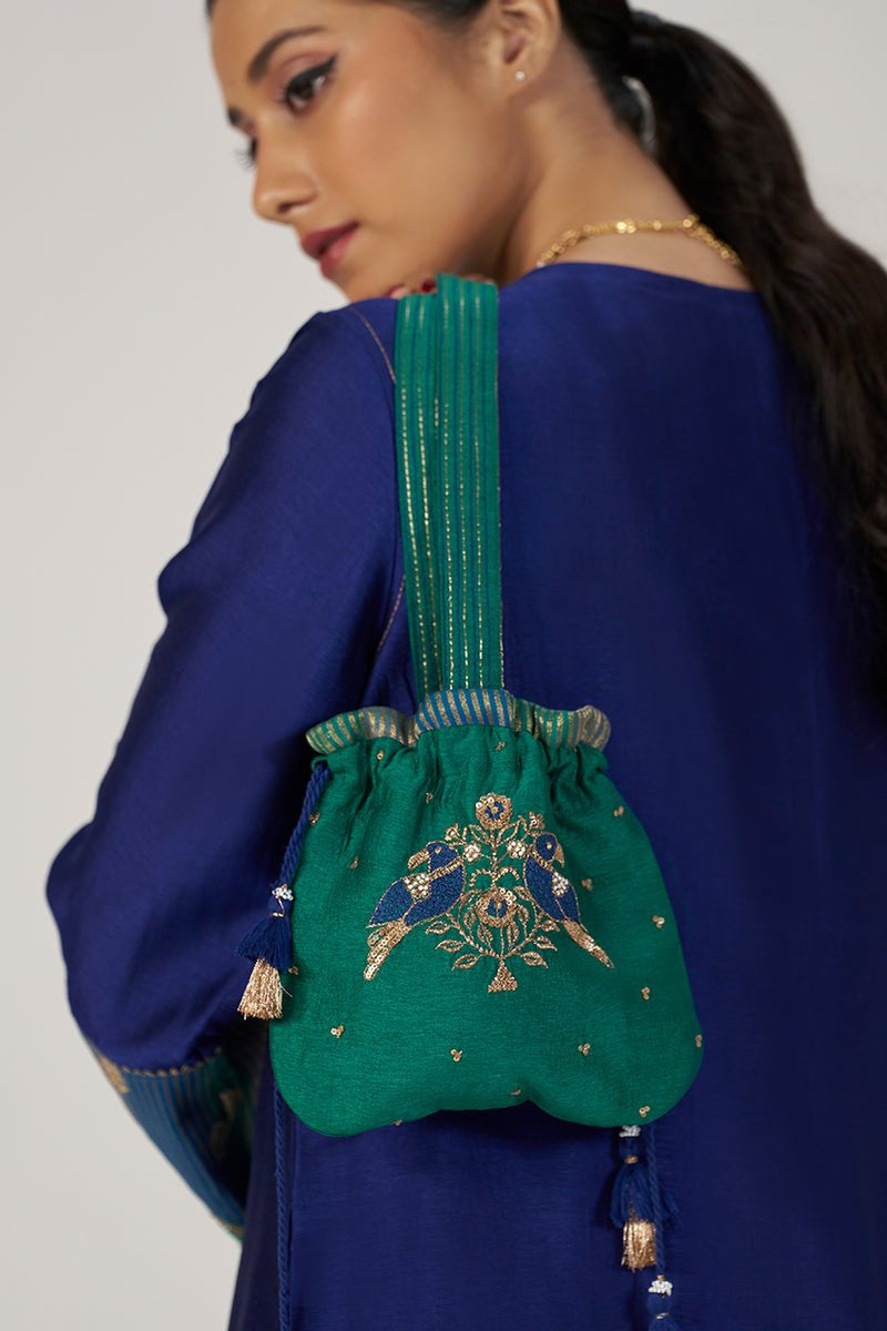Space Blue Festive Kurta Set