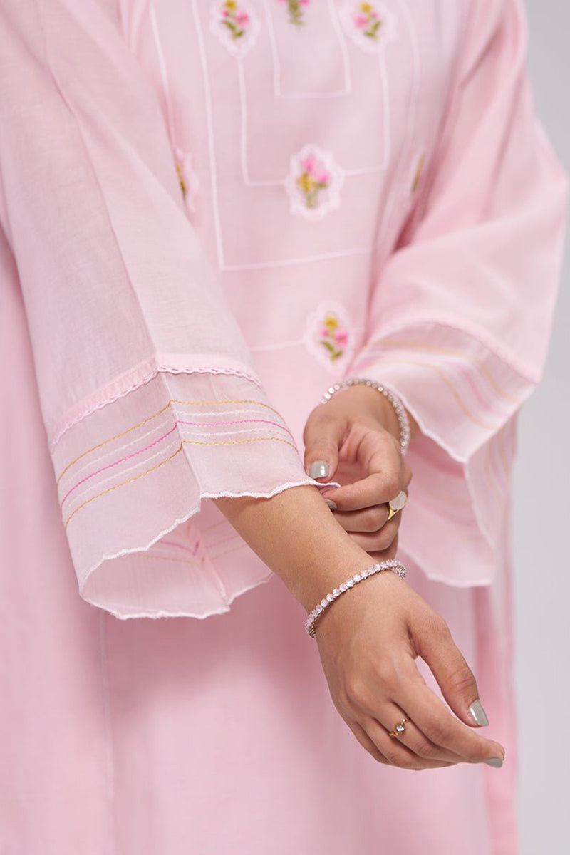 Dreamy Pink Mul-Chanderi Kurta Set