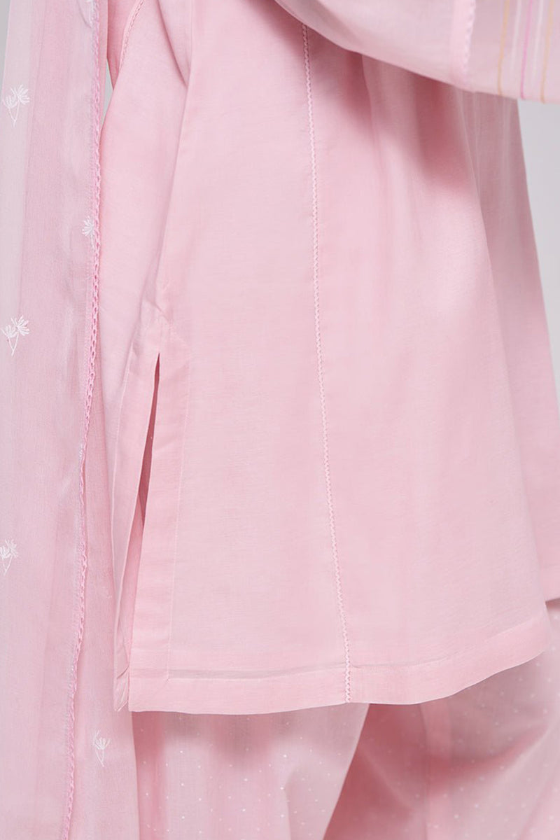 Dreamy Pink Mul-Chanderi Kurta Set
