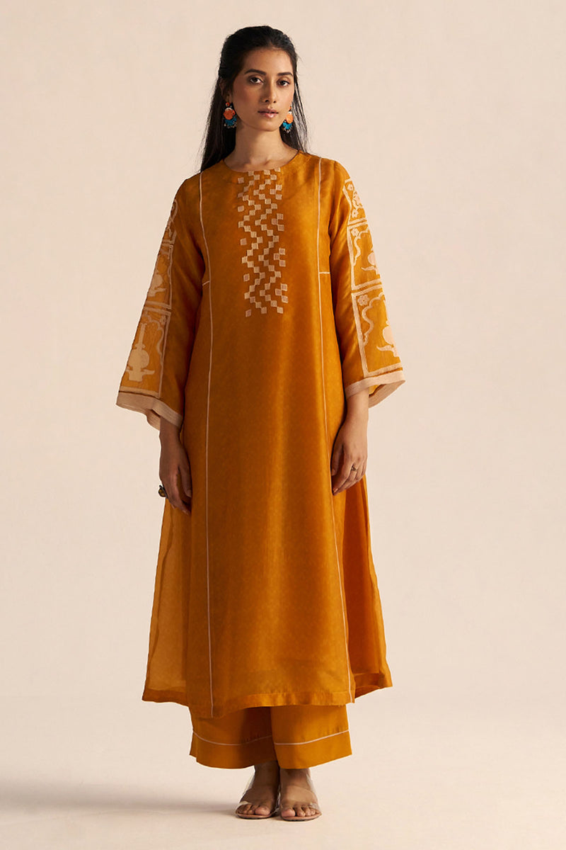 Nugget Yellow Silk Co-ord Set