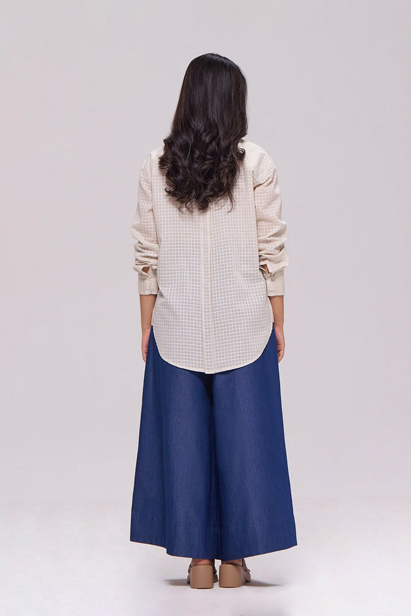 Off-White and Denim Blue Co-ord Set