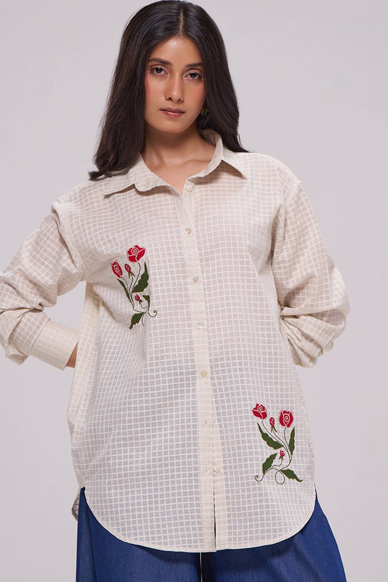 Off-White and Denim Blue Co-ord Set