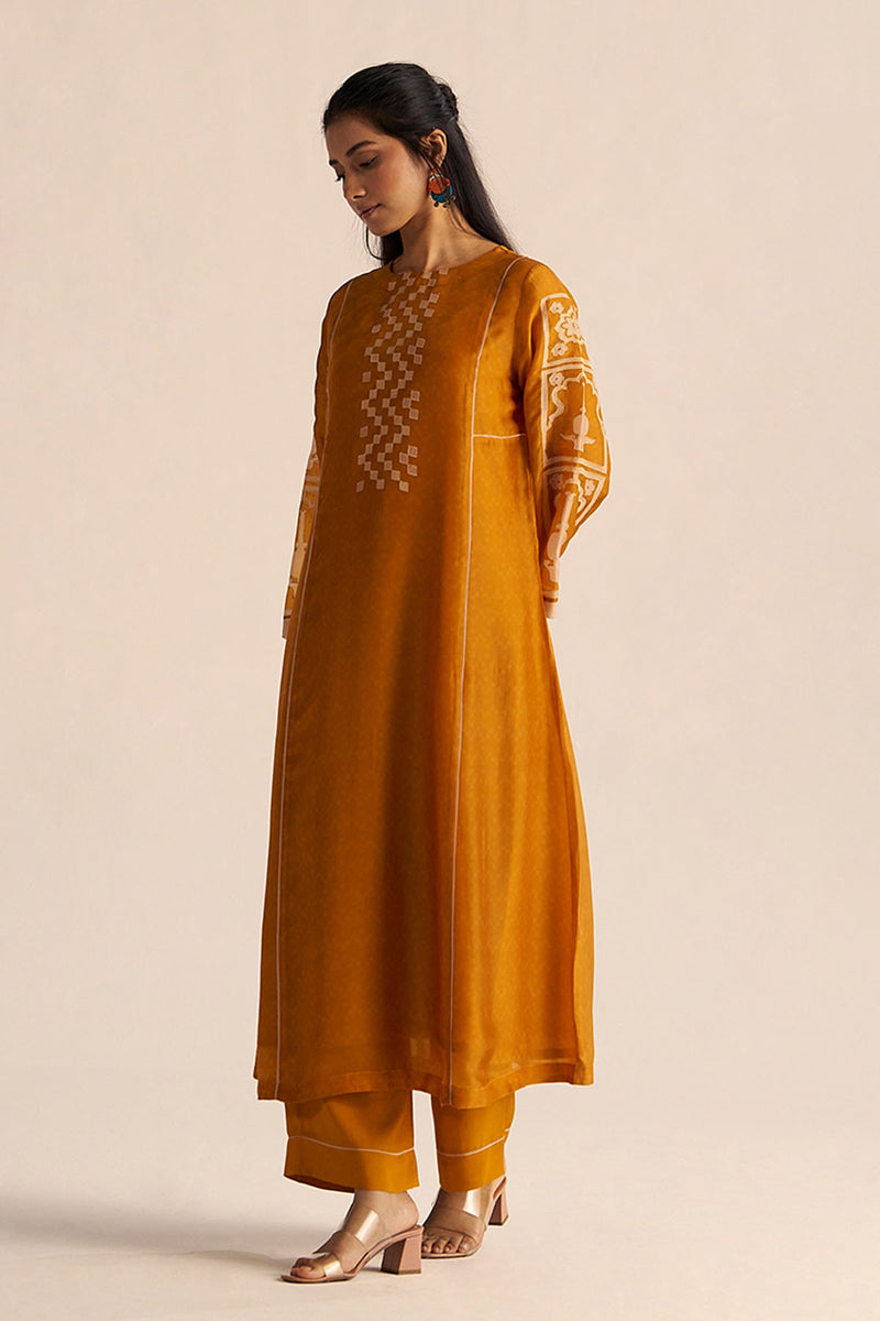 Nugget Yellow Silk Co-ord Set