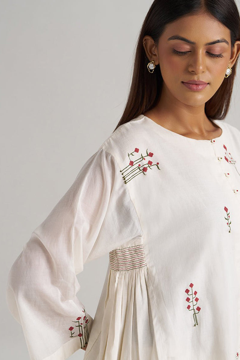Ivory Mul-Mul Co-ord Set