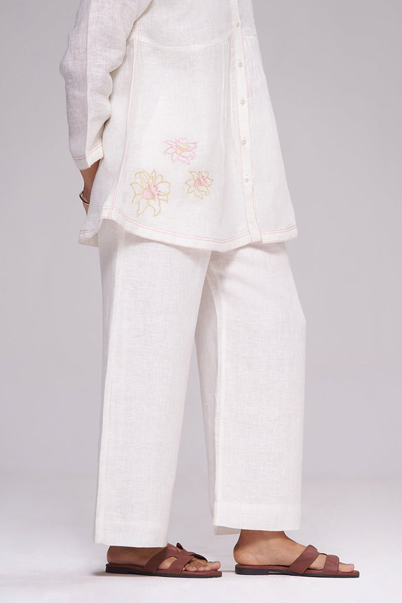 Natural White Pure Linen Co-ord Set