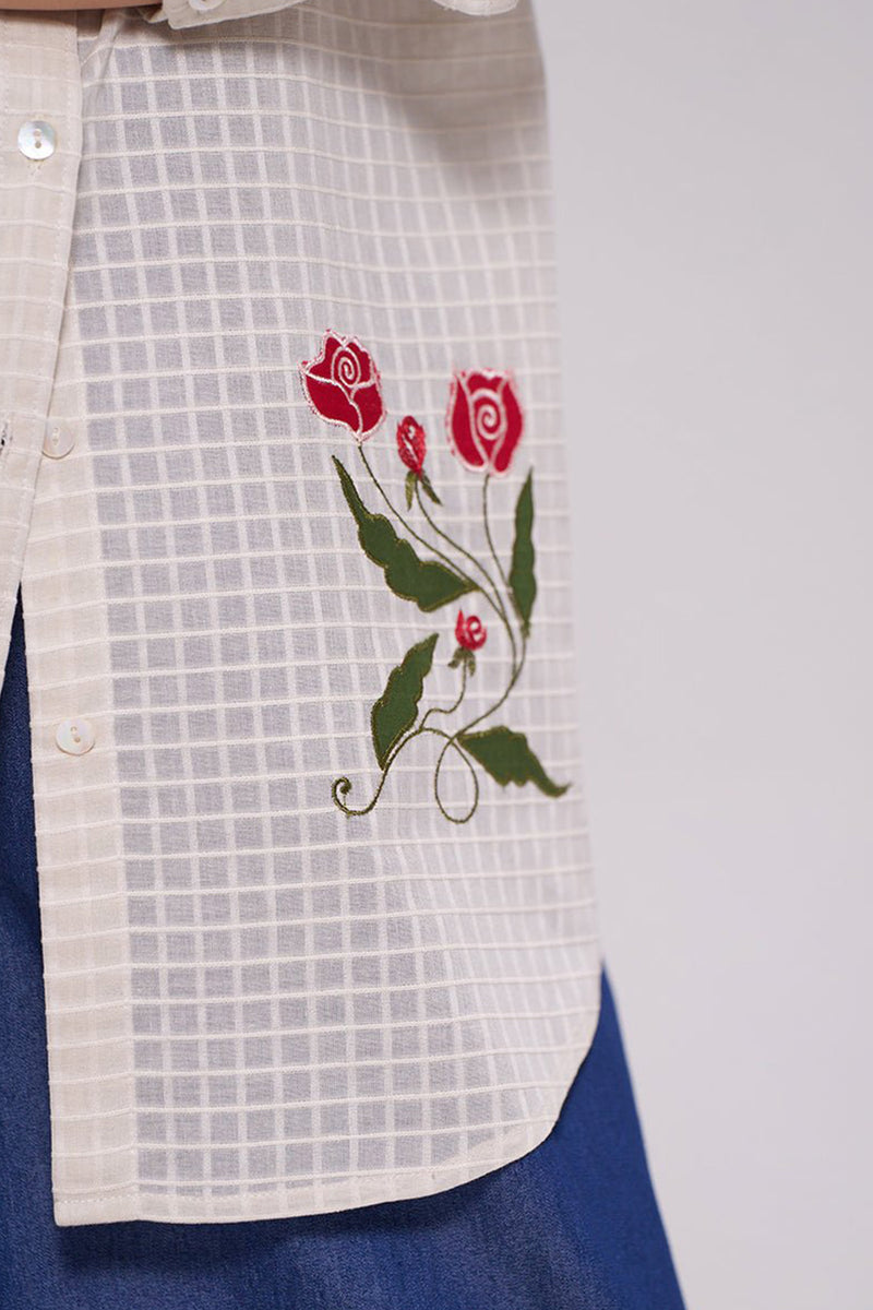 Off-White and Denim Blue Co-ord Set