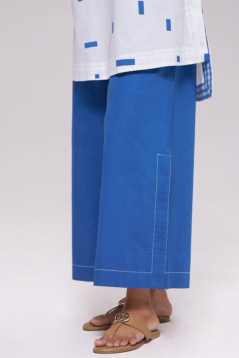 White and Blue Pure Cotton Co-ord Set