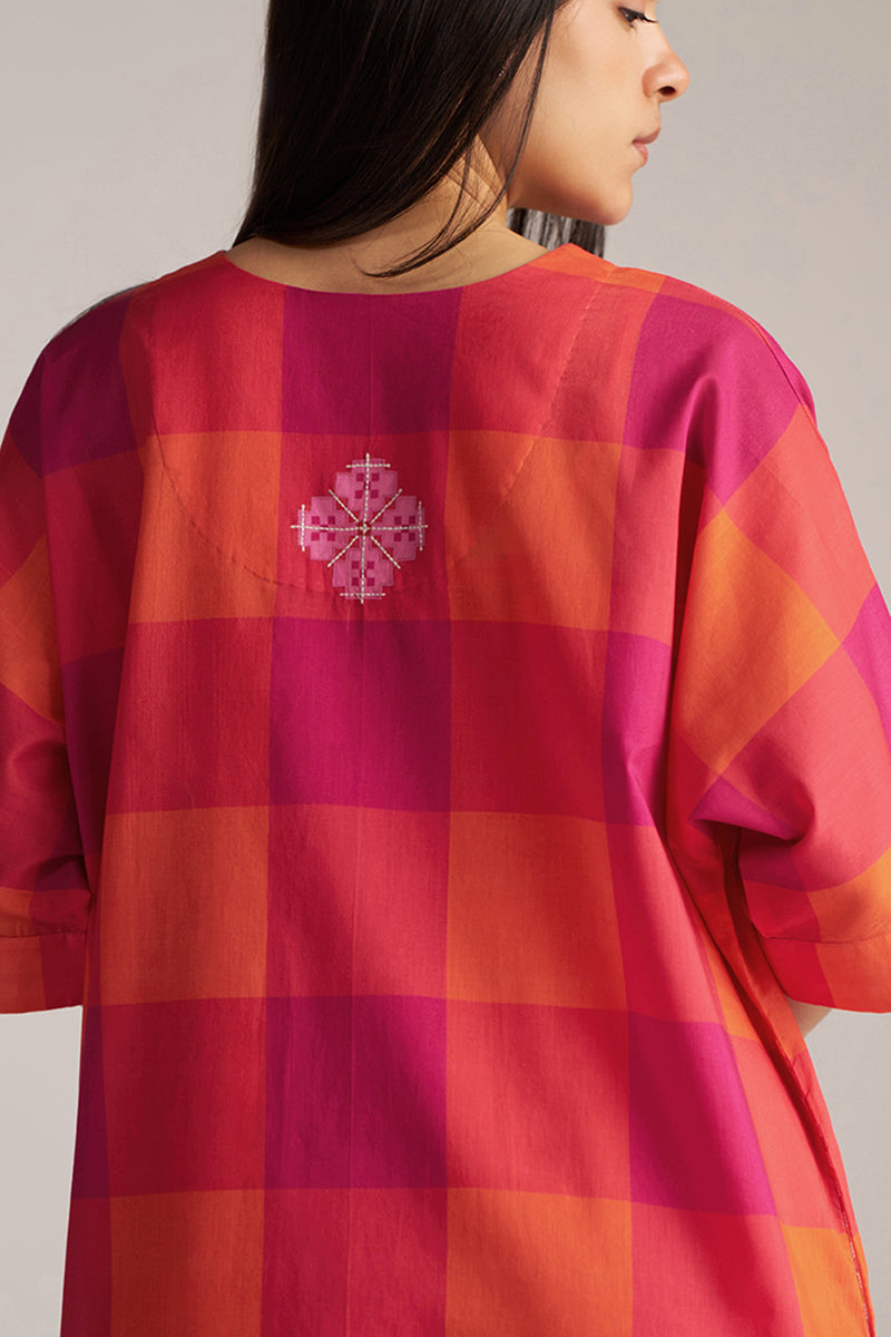 Tomato and Fuchsia Mul-Mul Co-ord Set