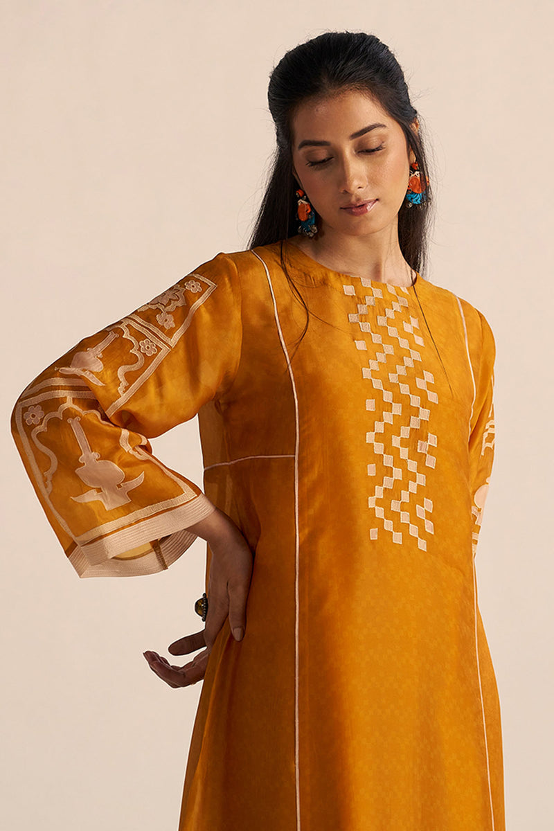 Nugget Yellow Silk Co-ord Set