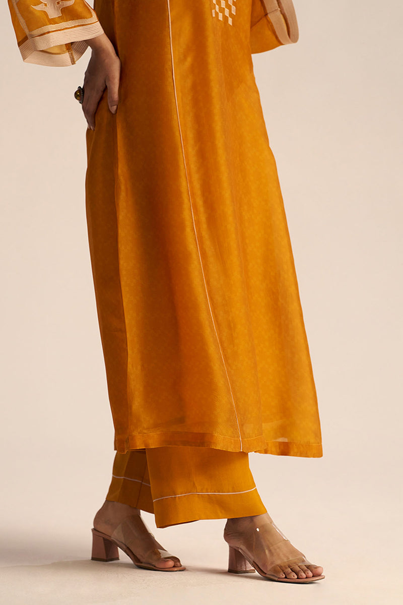 Nugget Yellow Silk Co-ord Set