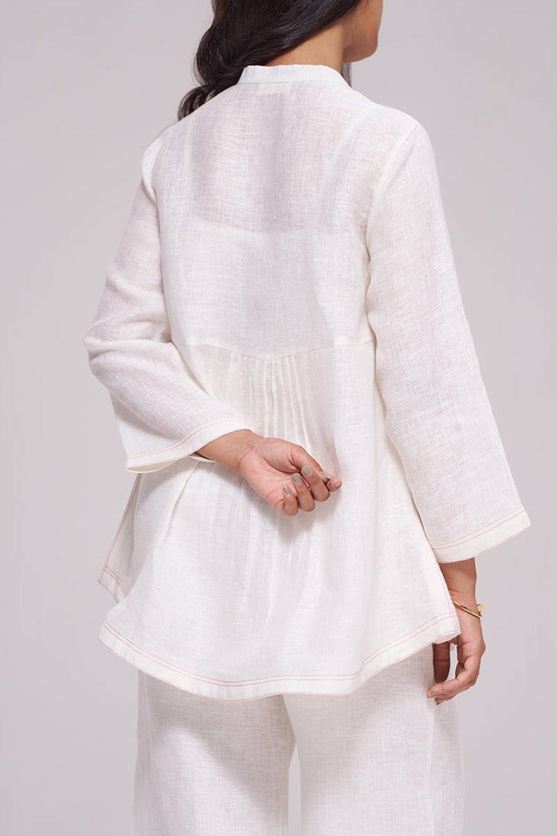 Natural White Pure Linen Co-ord Set