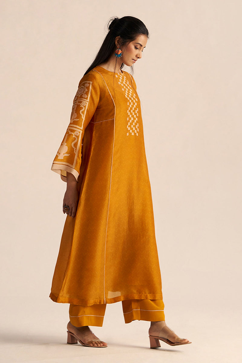 Nugget Yellow Silk Co-ord Set