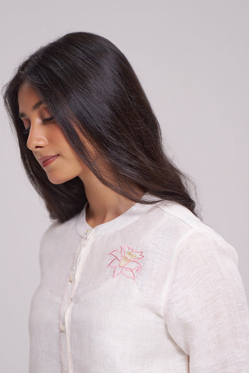 Natural White Pure Linen Co-ord Set