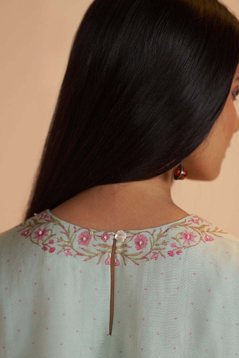 Milky Pistachio Green Silk Festive Kurta Set