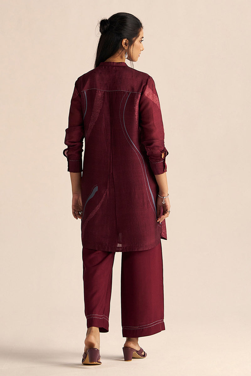 Cordovan Silk Co-ord Set
