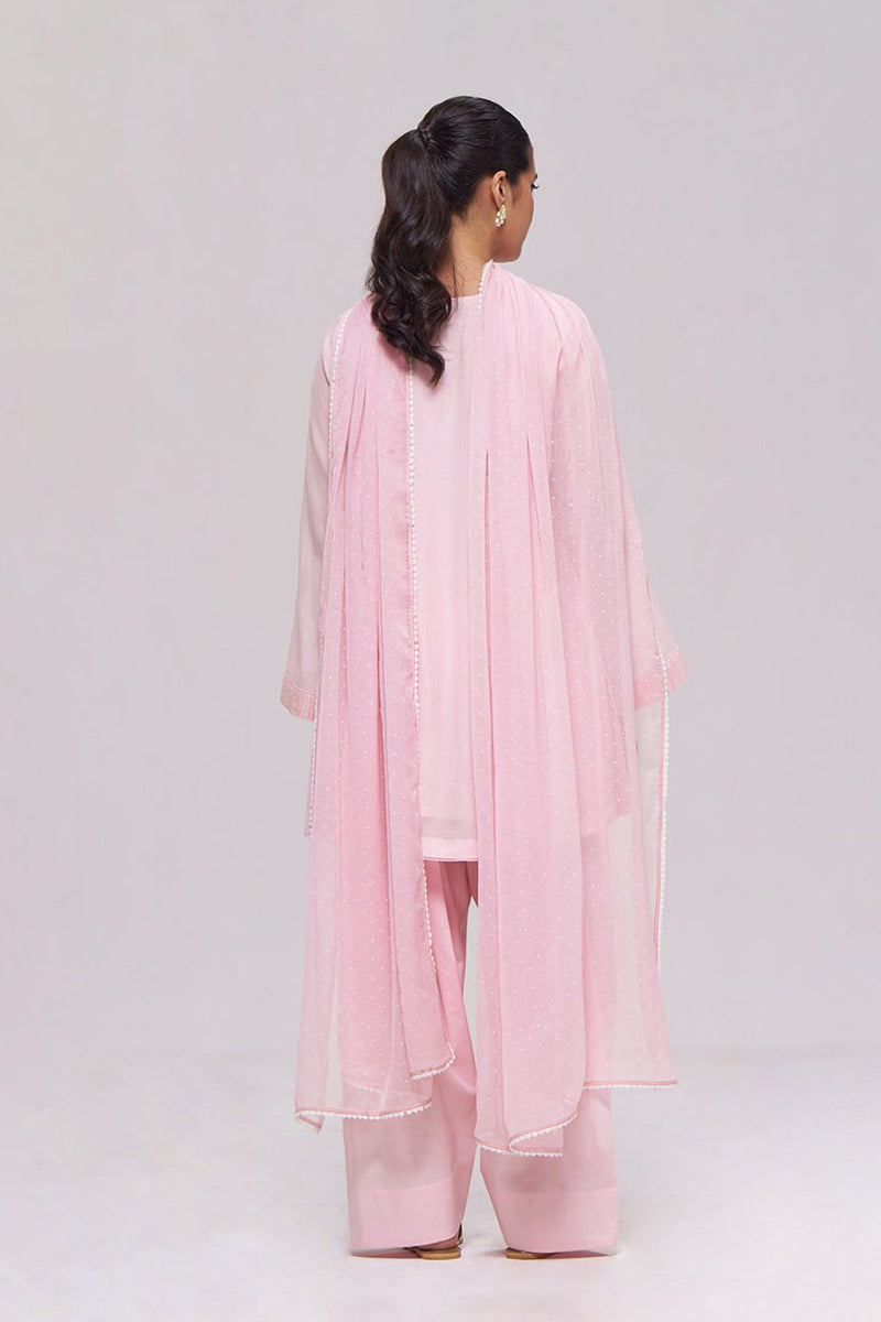 Light Pink Mul-Chanderi Kurta Set