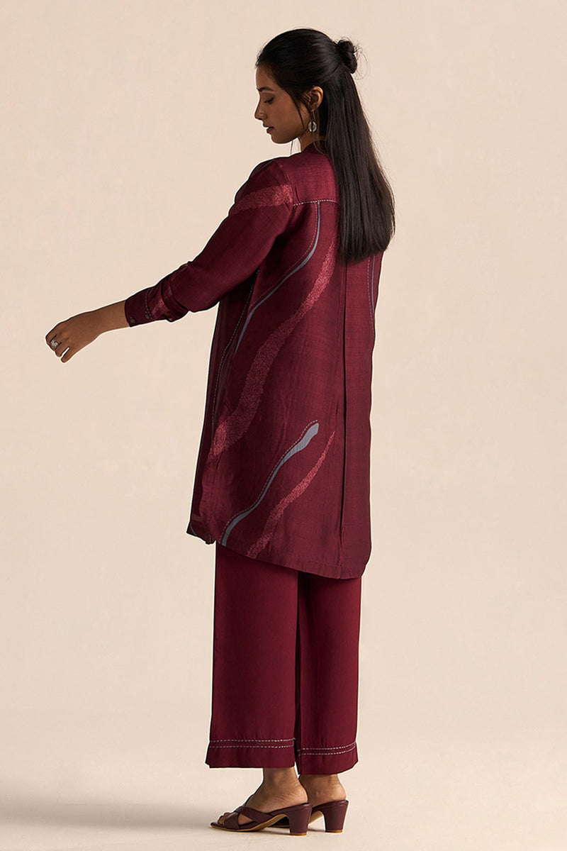 Cordovan Silk Co-ord Set