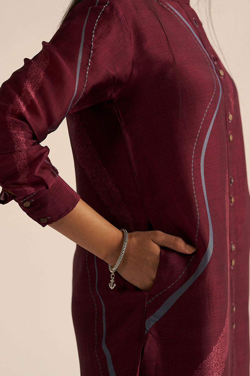 Cordovan Silk Co-ord Set