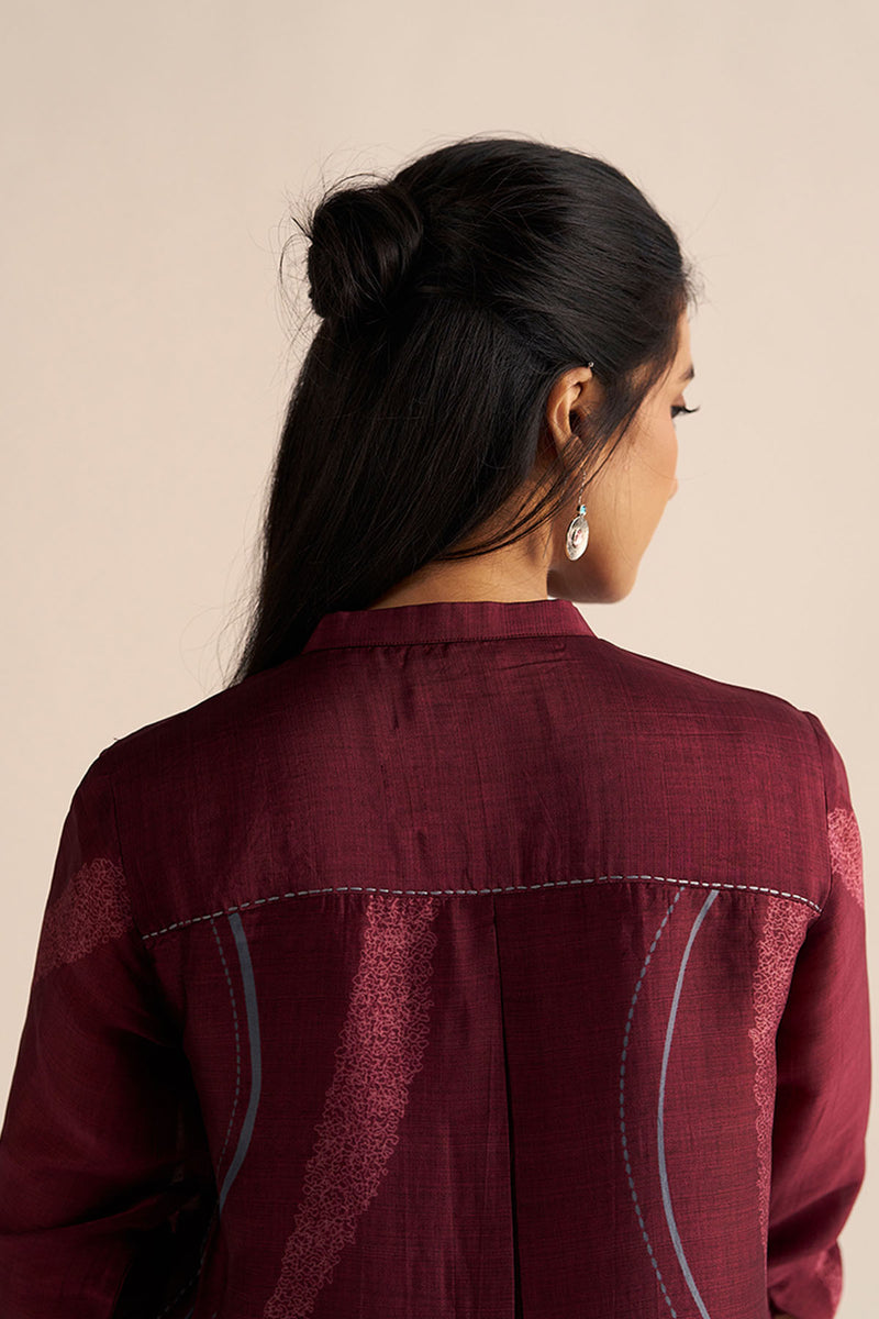 Cordovan Silk Co-ord Set