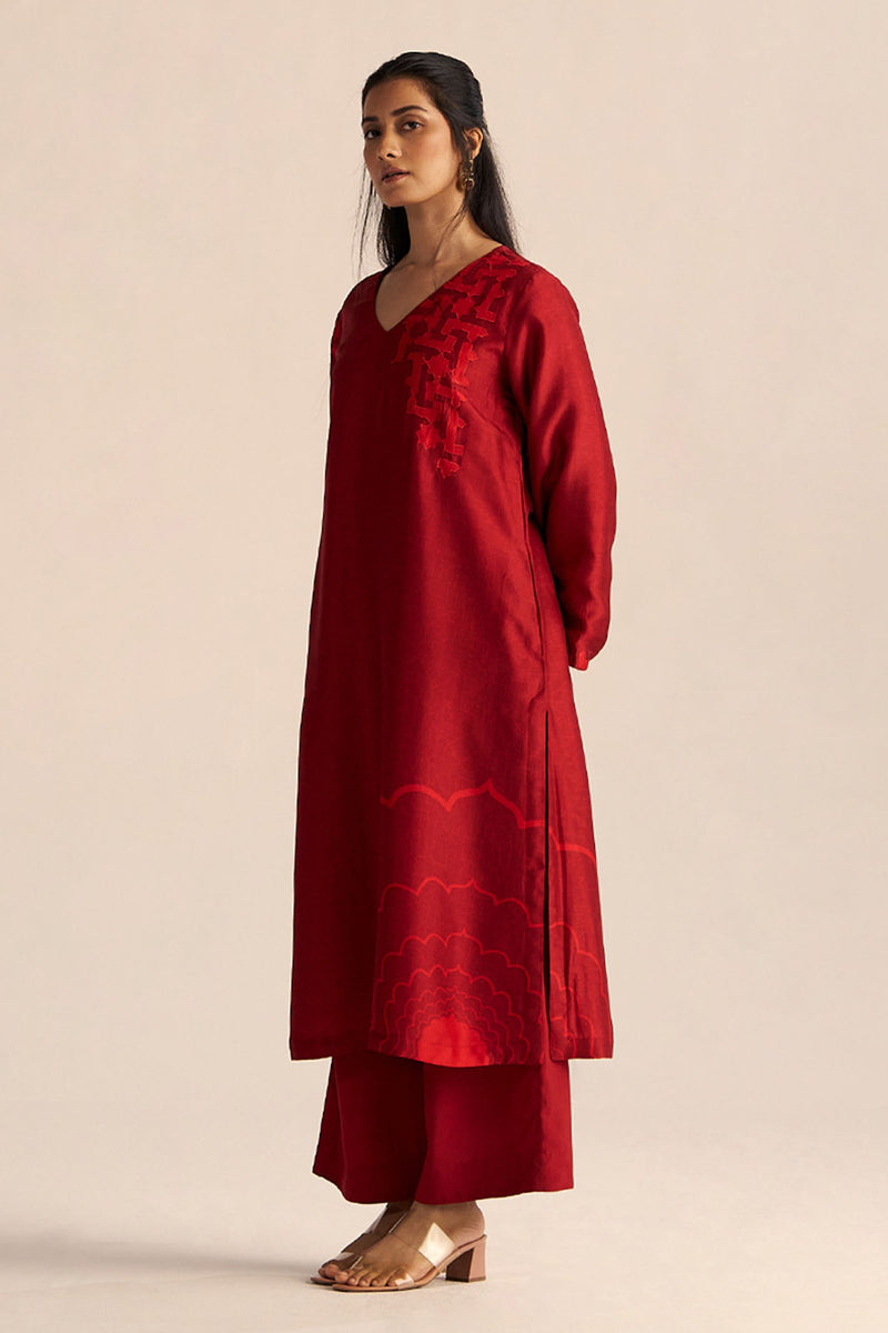 Chilli Pepper Silk Co-ord Set