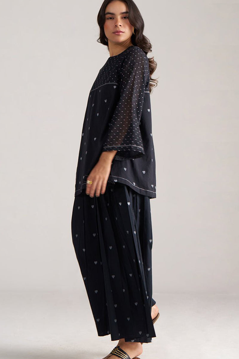 Black and White Mul-Mul Co-ord Set
