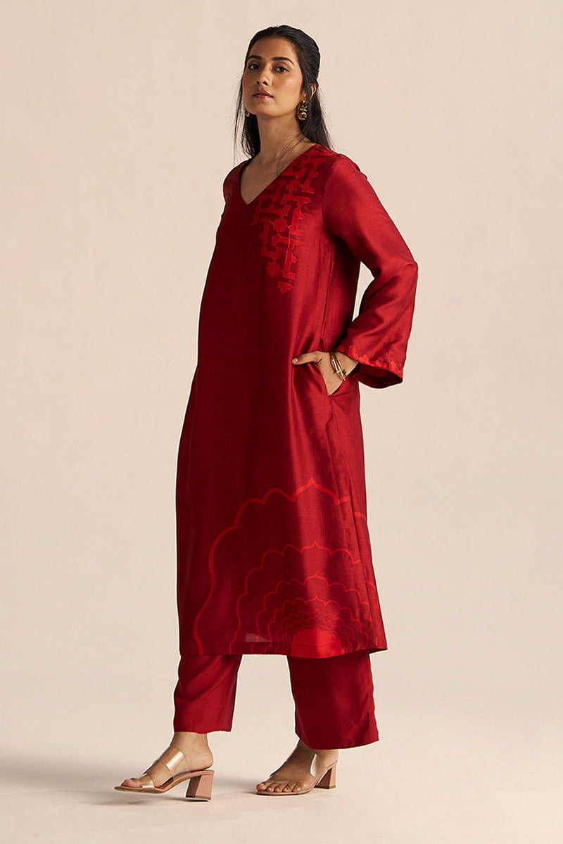 Chilli Pepper Silk Co-ord Set