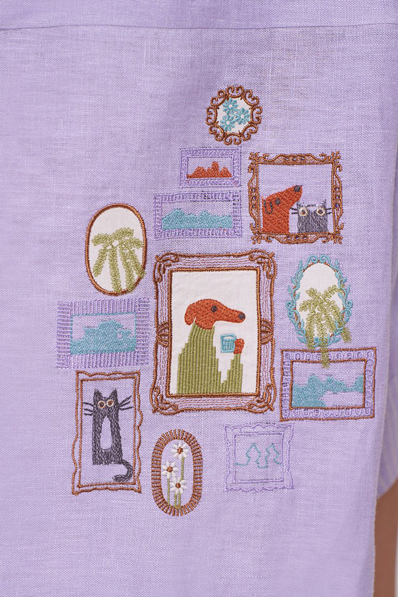 Pastel Lilac Pure Linen Shirt